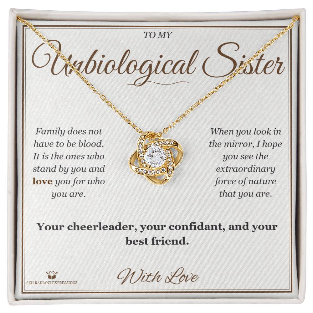 A Bond Beyond Blood - Love Knot Necklace for Sister