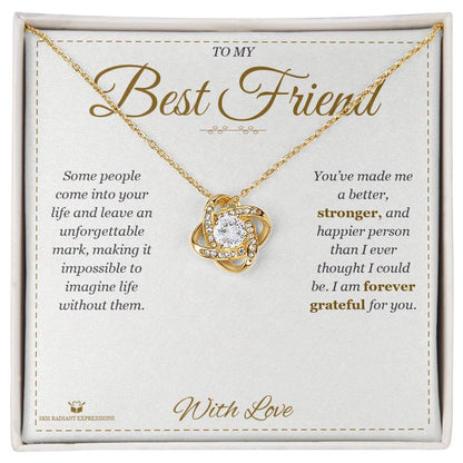 Add a name to this Love Knot Necklace - gift for best friend