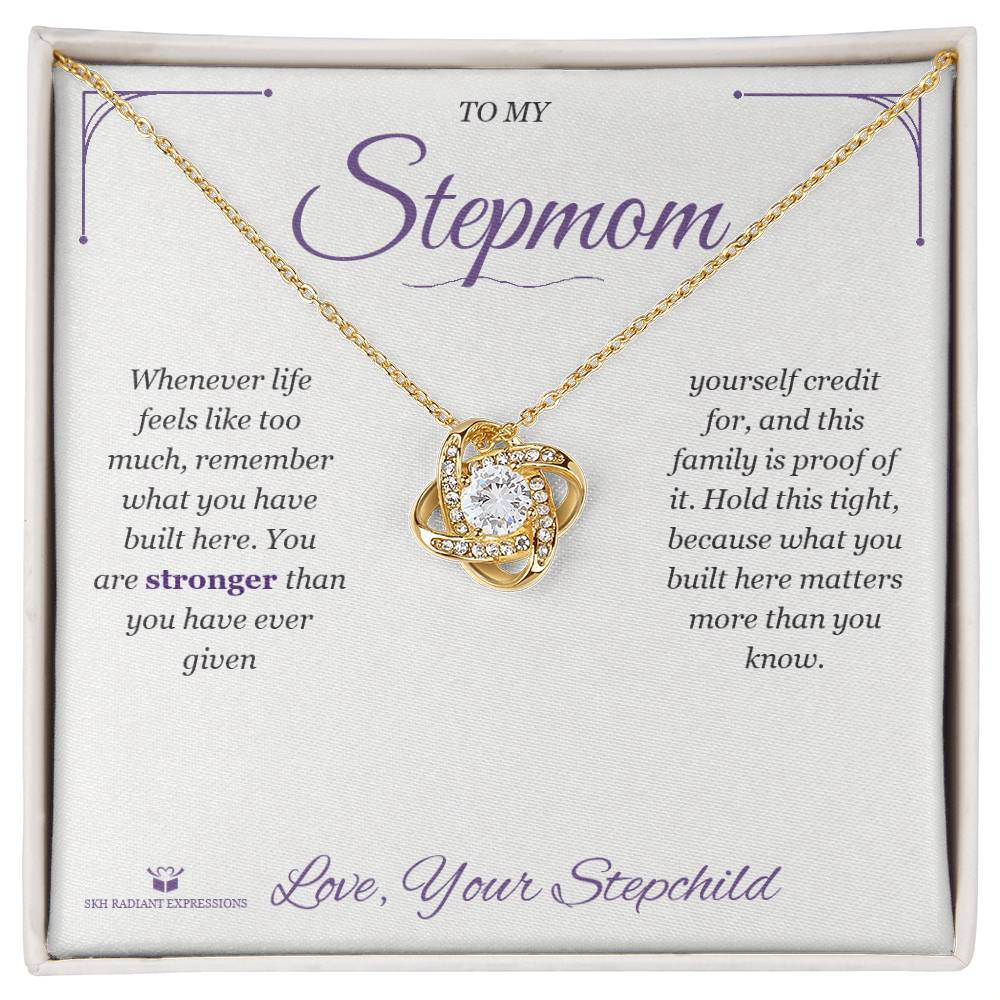 Braver Than You Believe - Love Knot Necklace for Stepmom