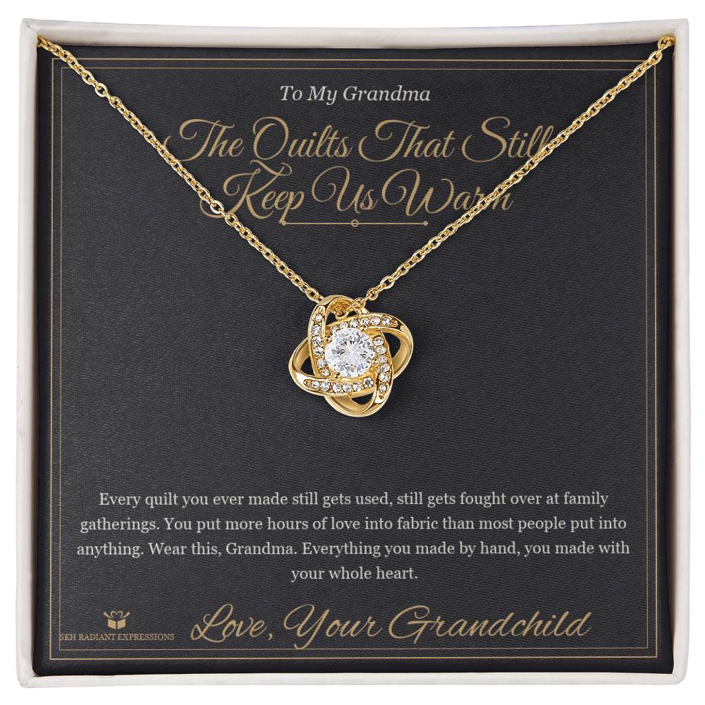 The Quilts That Still Keep Us Warm - Love Knot Necklace for Grandmother