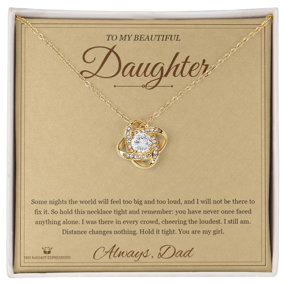 Never Alone - Love Knot Necklace for Daughter - personalized keepsake gift from SKH Radiant Expressions