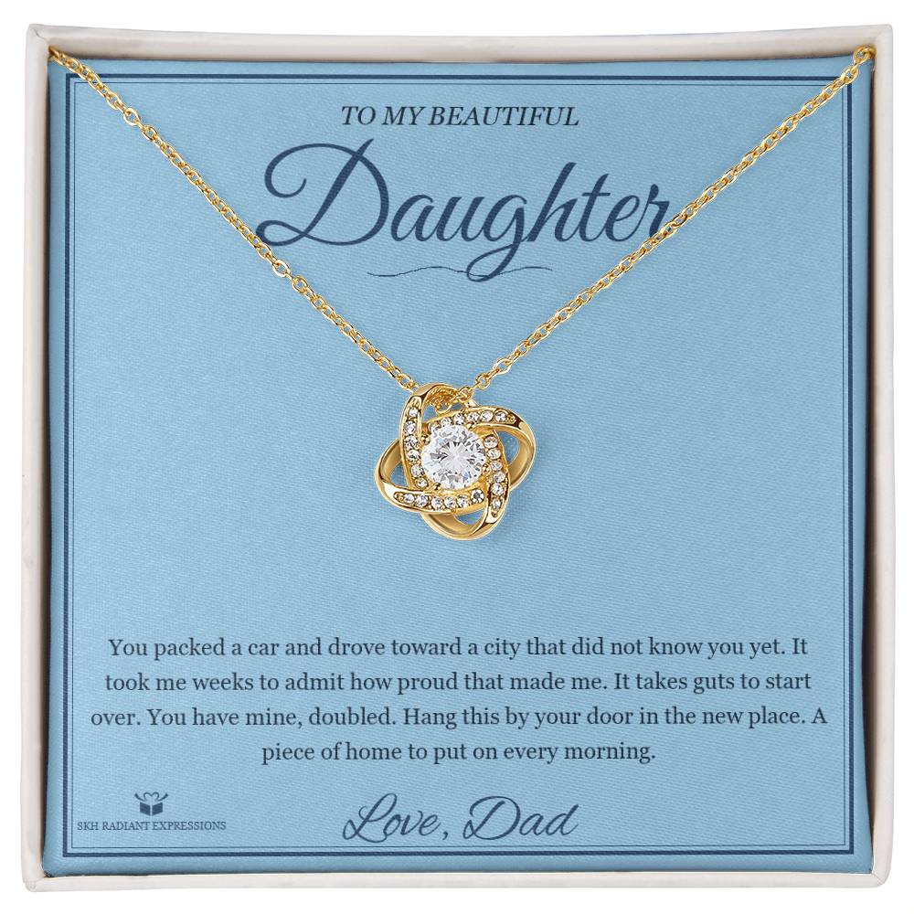 Brave New City - Love Knot Necklace for Daughter - personalized keepsake gift from SKH Radiant Expressions