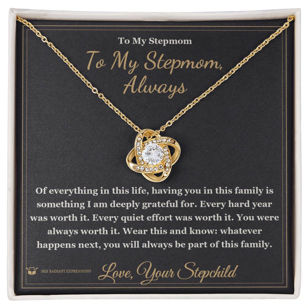 What does a Love Knot Necklace mean - gift for stepmom