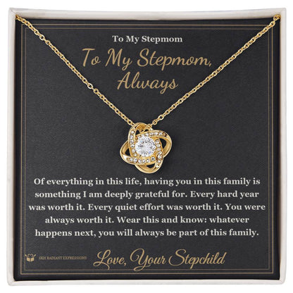 What does a Love Knot Necklace mean - gift for stepmom