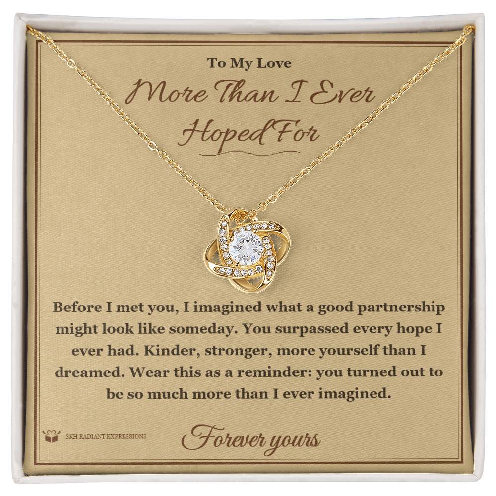 What does a Love Knot Necklace mean - gift for partner
