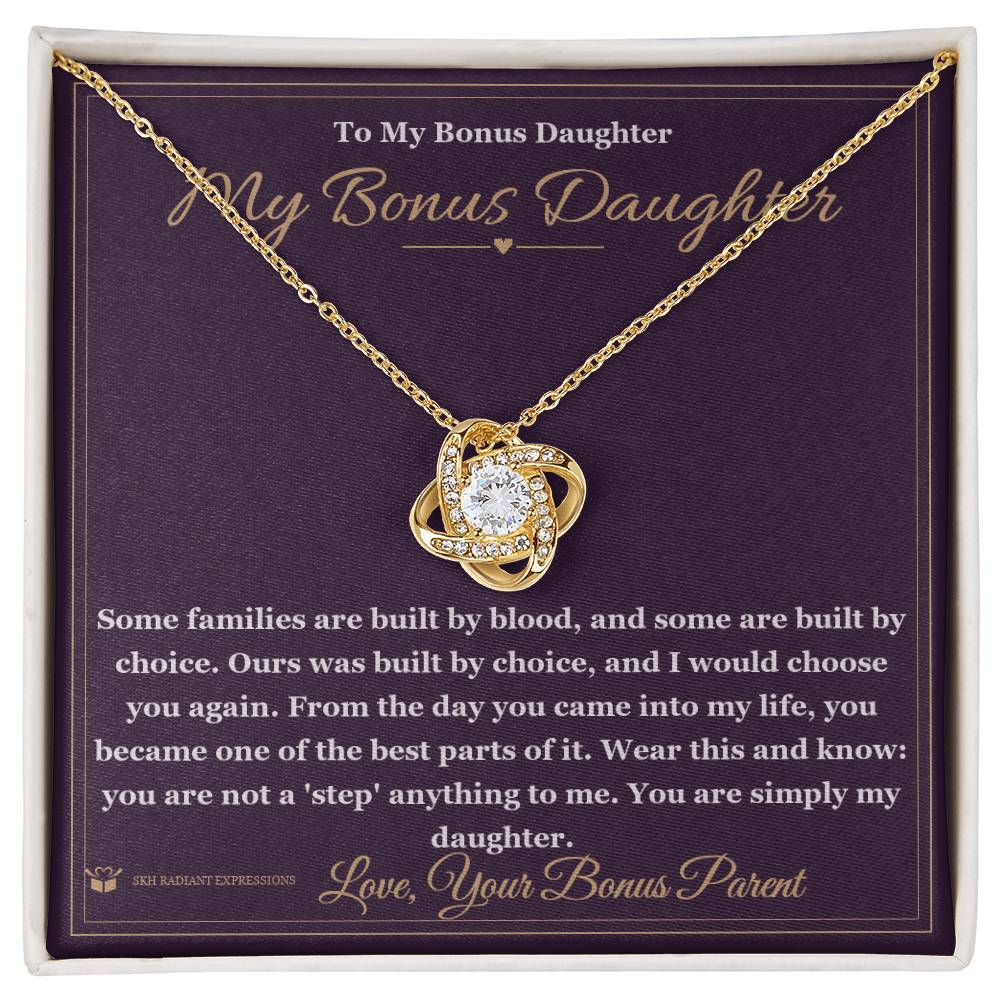 What does a Love Knot Necklace mean - gift for stepdaughter