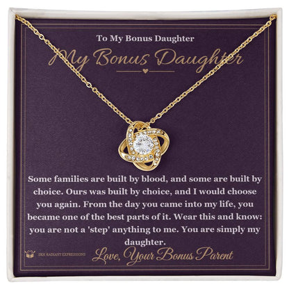 What does a Love Knot Necklace mean - gift for stepdaughter