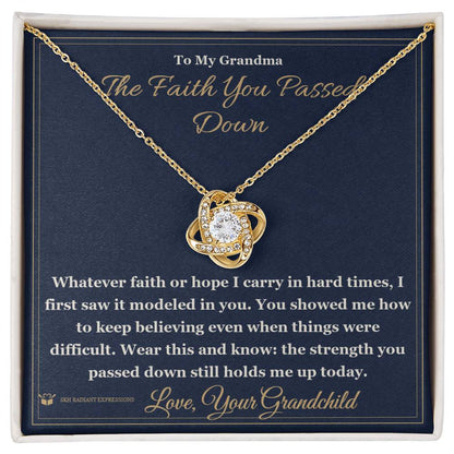 What does a Love Knot Necklace mean - gift for grandmother