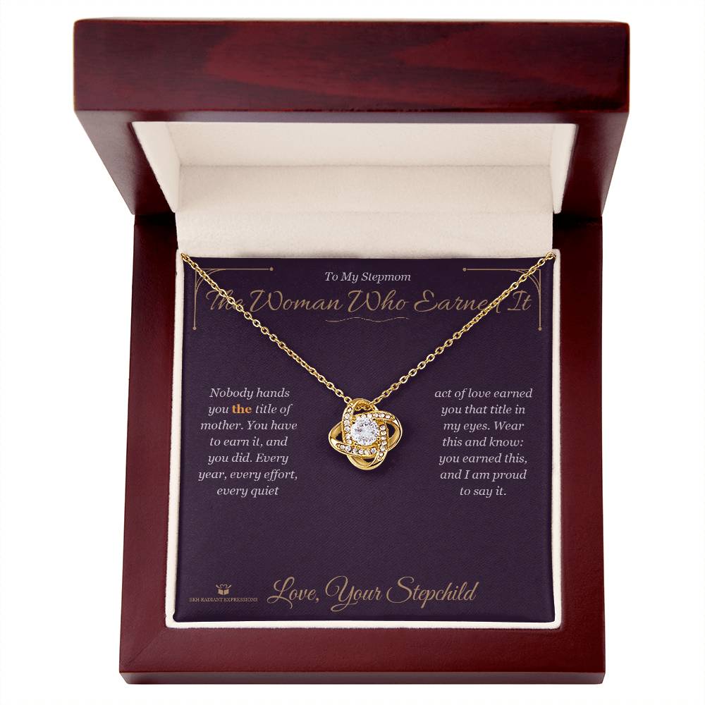 The Woman Who Earned It - Love Knot Necklace for Stepmom