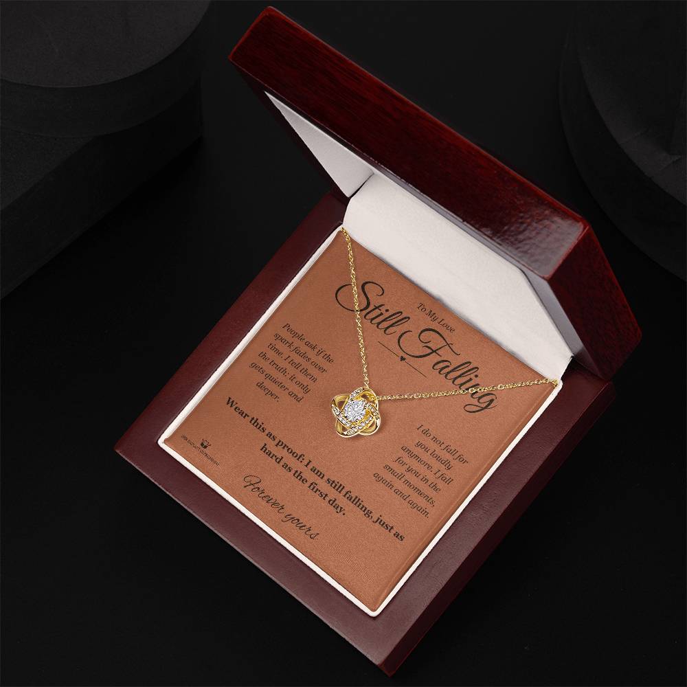Custom name-personalized Love Knot Necklace gift for partner