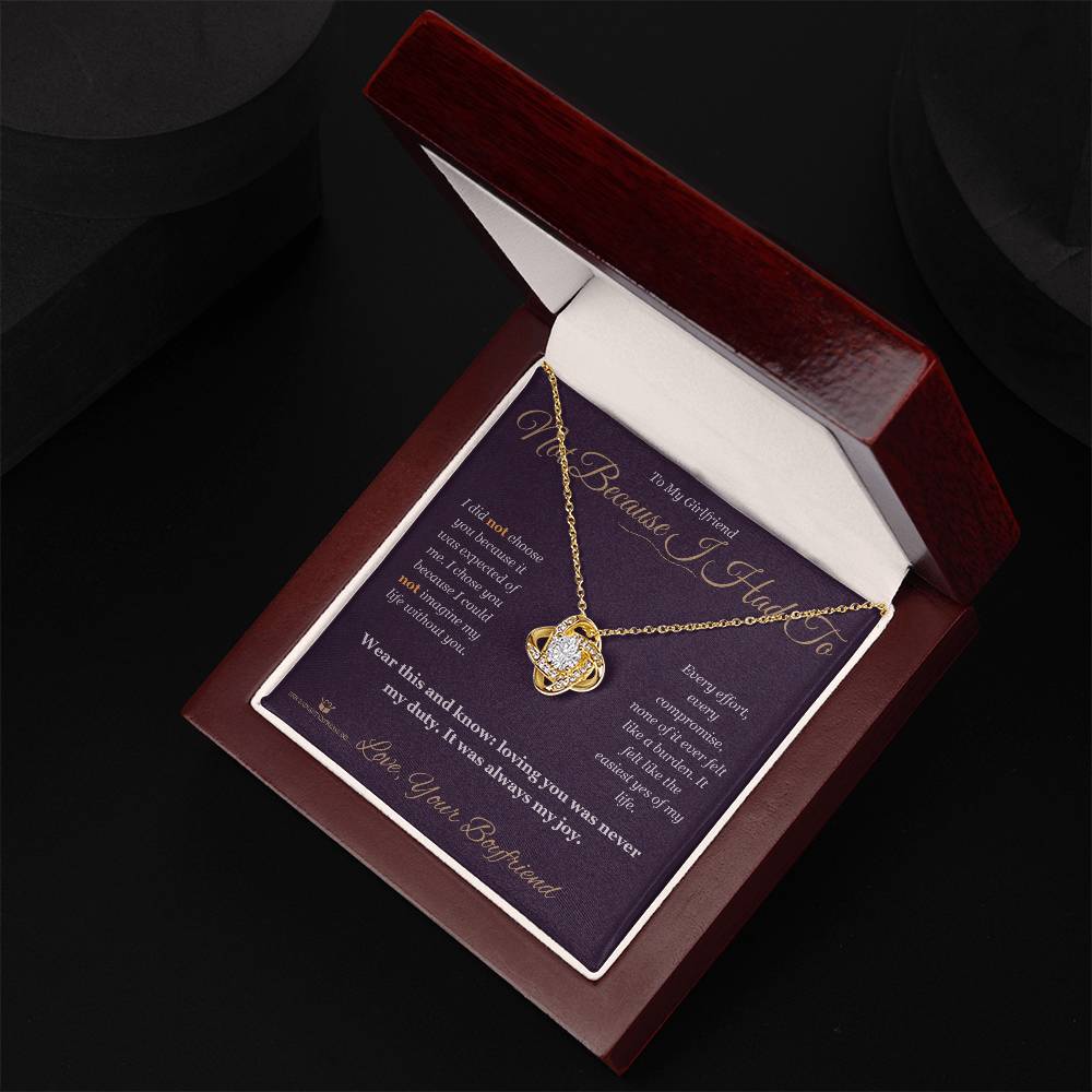 Love Knot Necklace - Not Because I Had To