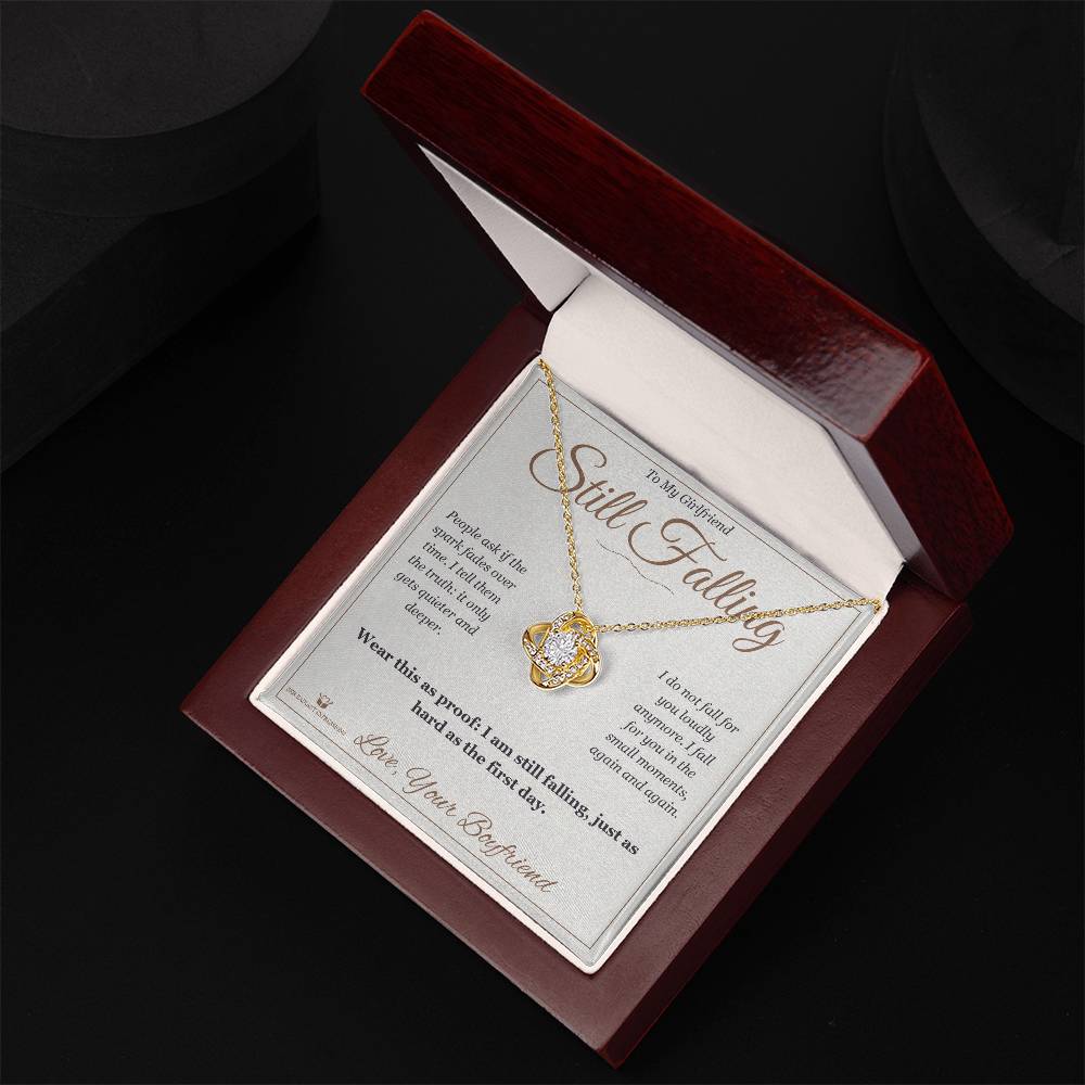 Custom name-personalized Love Knot Necklace gift for girlfriend