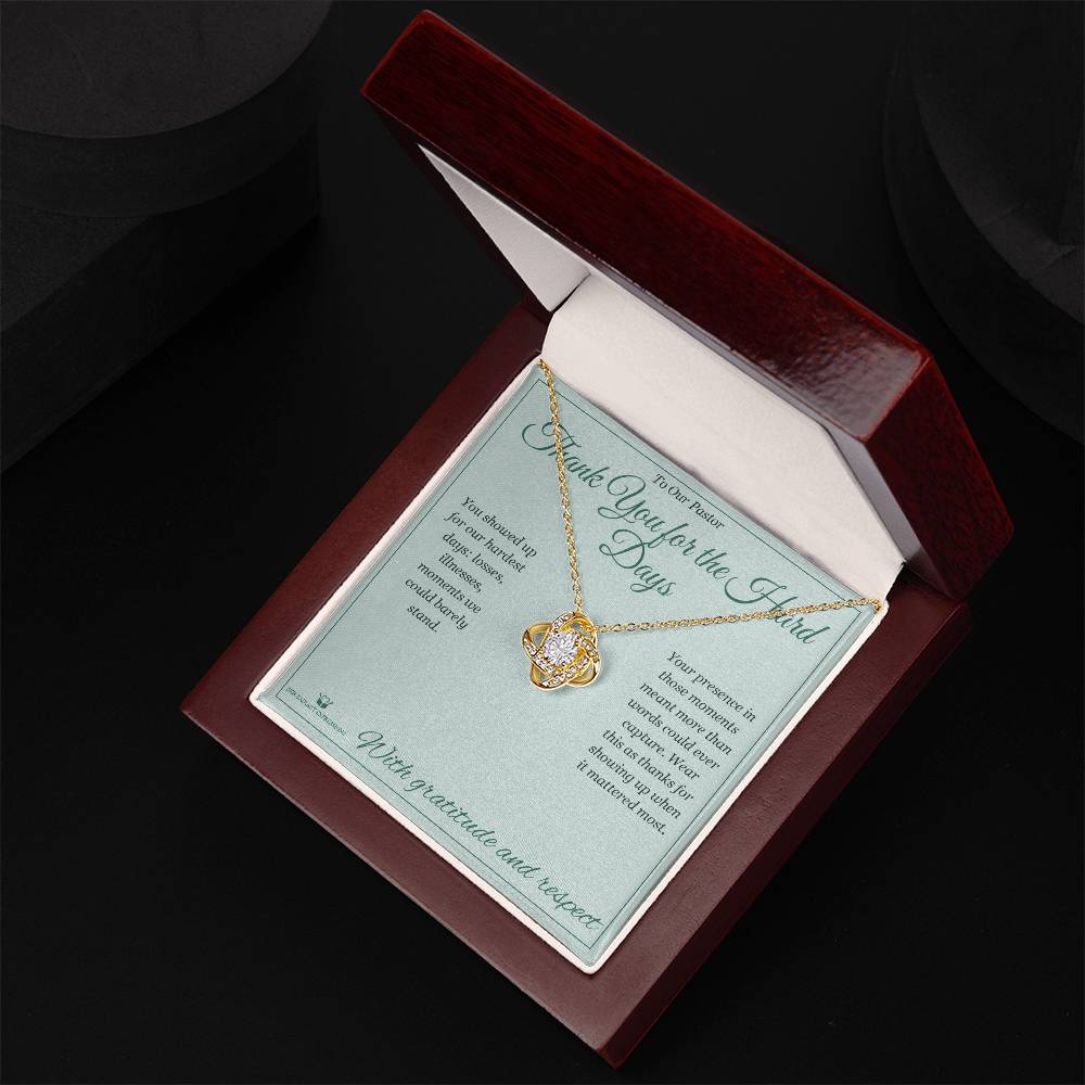 Love Knot Necklace - Thank You for the Hard Days