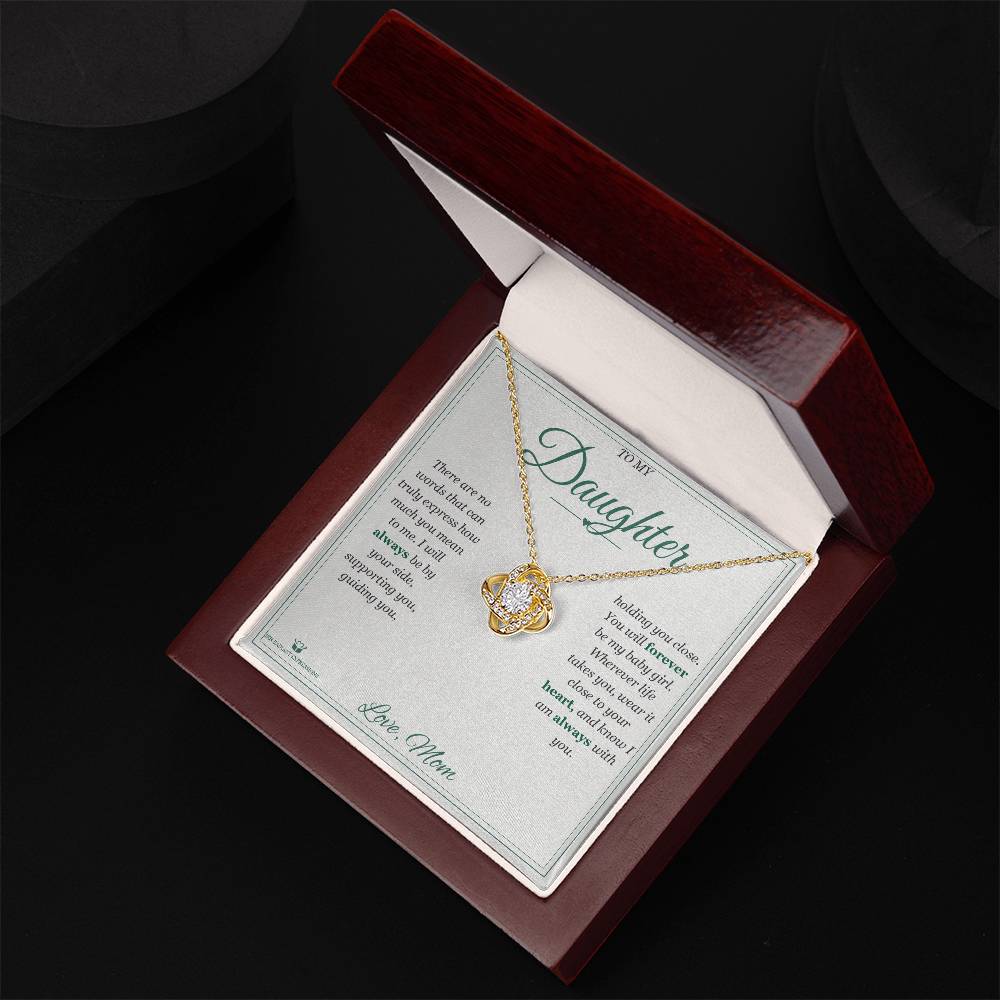 Personalized Love Knot Necklace for daughter