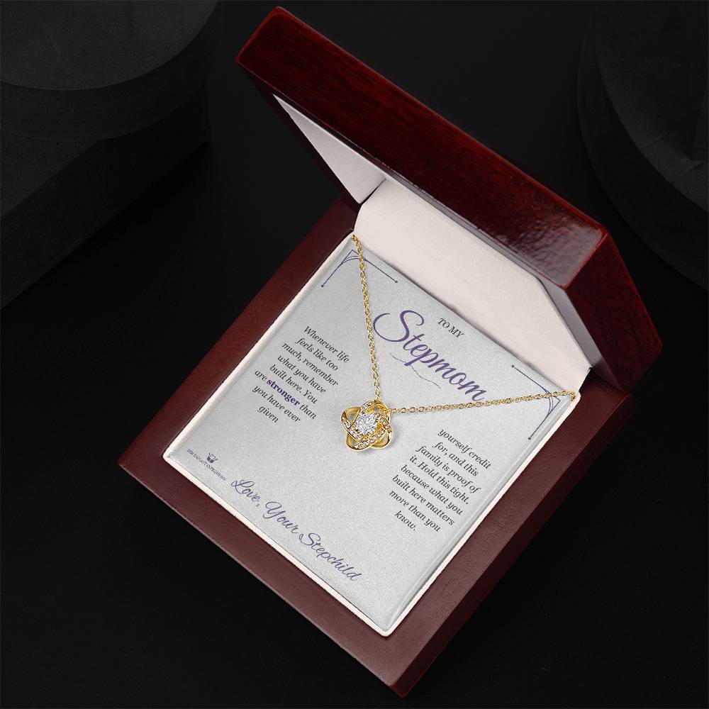Braver Than You Believe - Love Knot Necklace for Stepmom