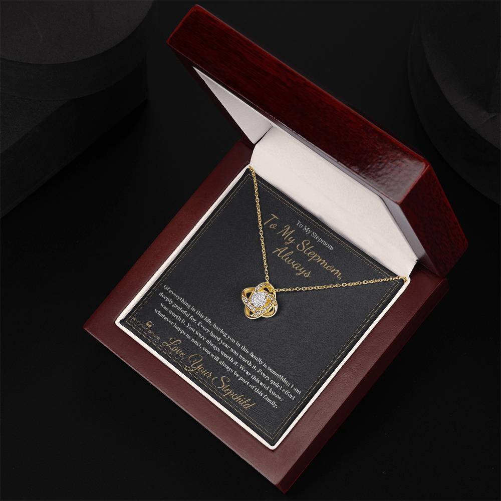 To My Stepmom, Always - Love Knot Necklace for Stepmom