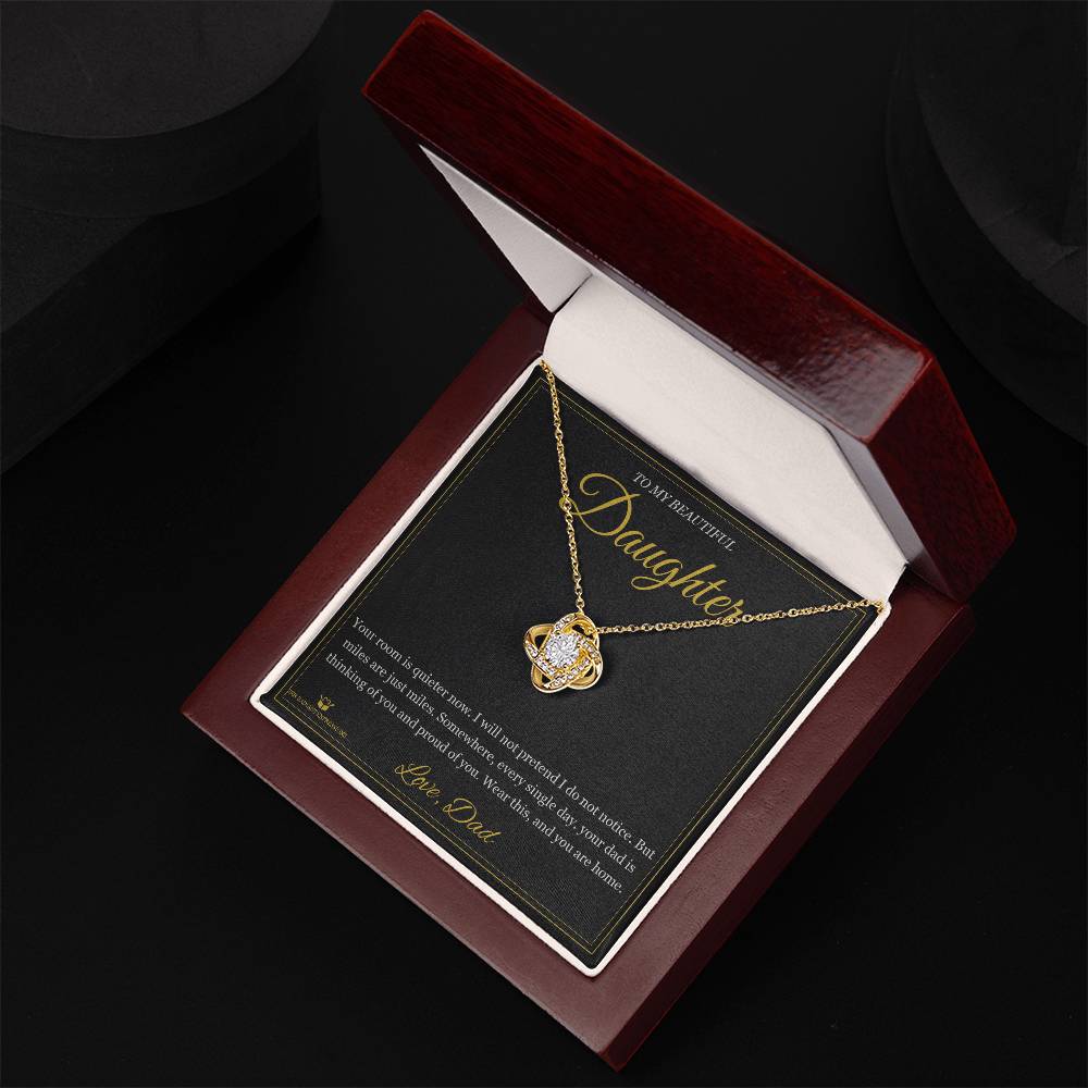 The Miles Between Us - Love Knot Necklace for Daughter