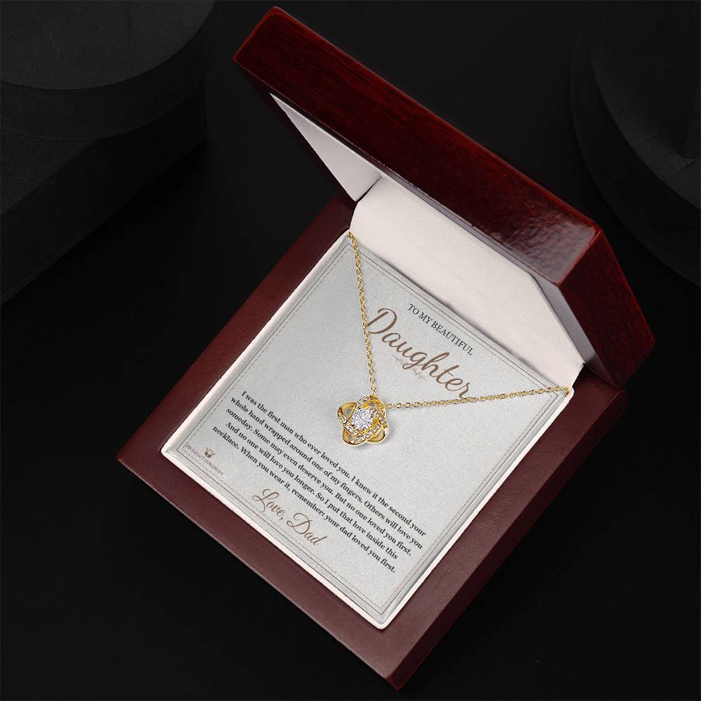 The First Man - Love Knot Necklace for Daughter