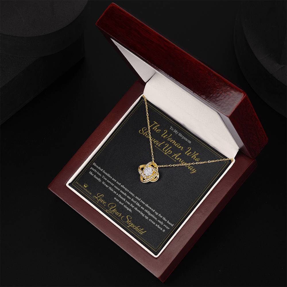 The Woman Who Showed Up Anyway - Love Knot Necklace for Stepmom