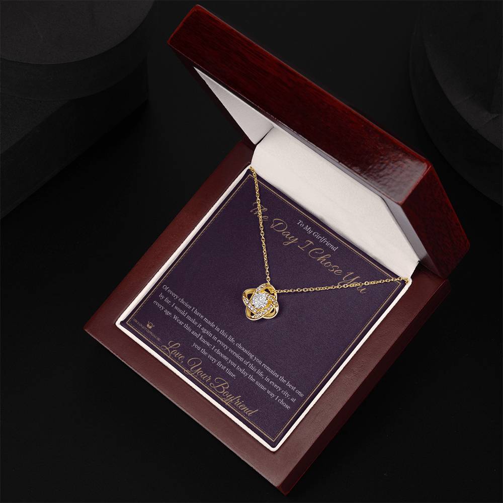 The Day I Chose You - Love Knot Necklace for Girlfriend
