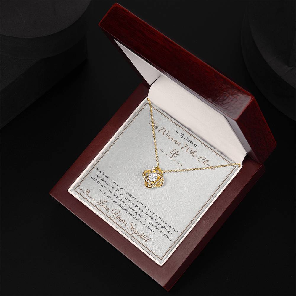 The Woman Who Chose Us - Love Knot Necklace for Stepmom