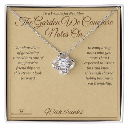 Personalized Love Knot Necklace for neighbor