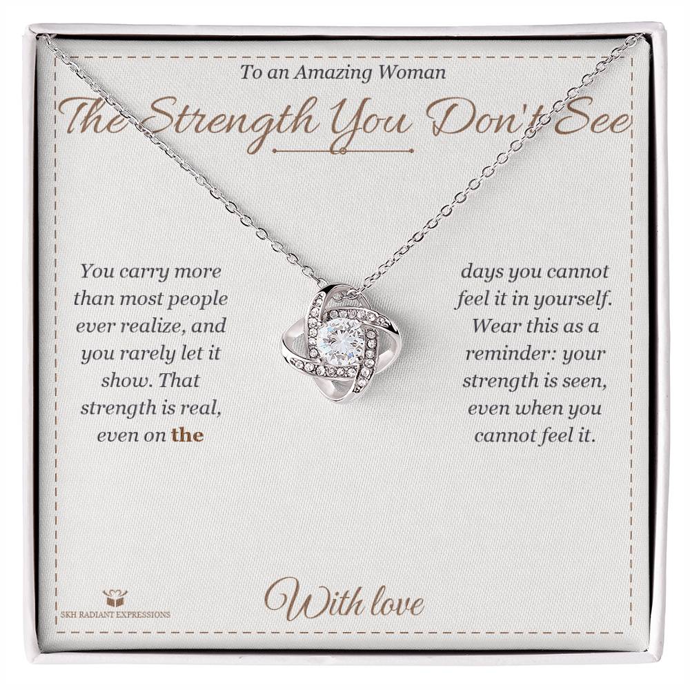 Personalized Love Knot Necklace for her