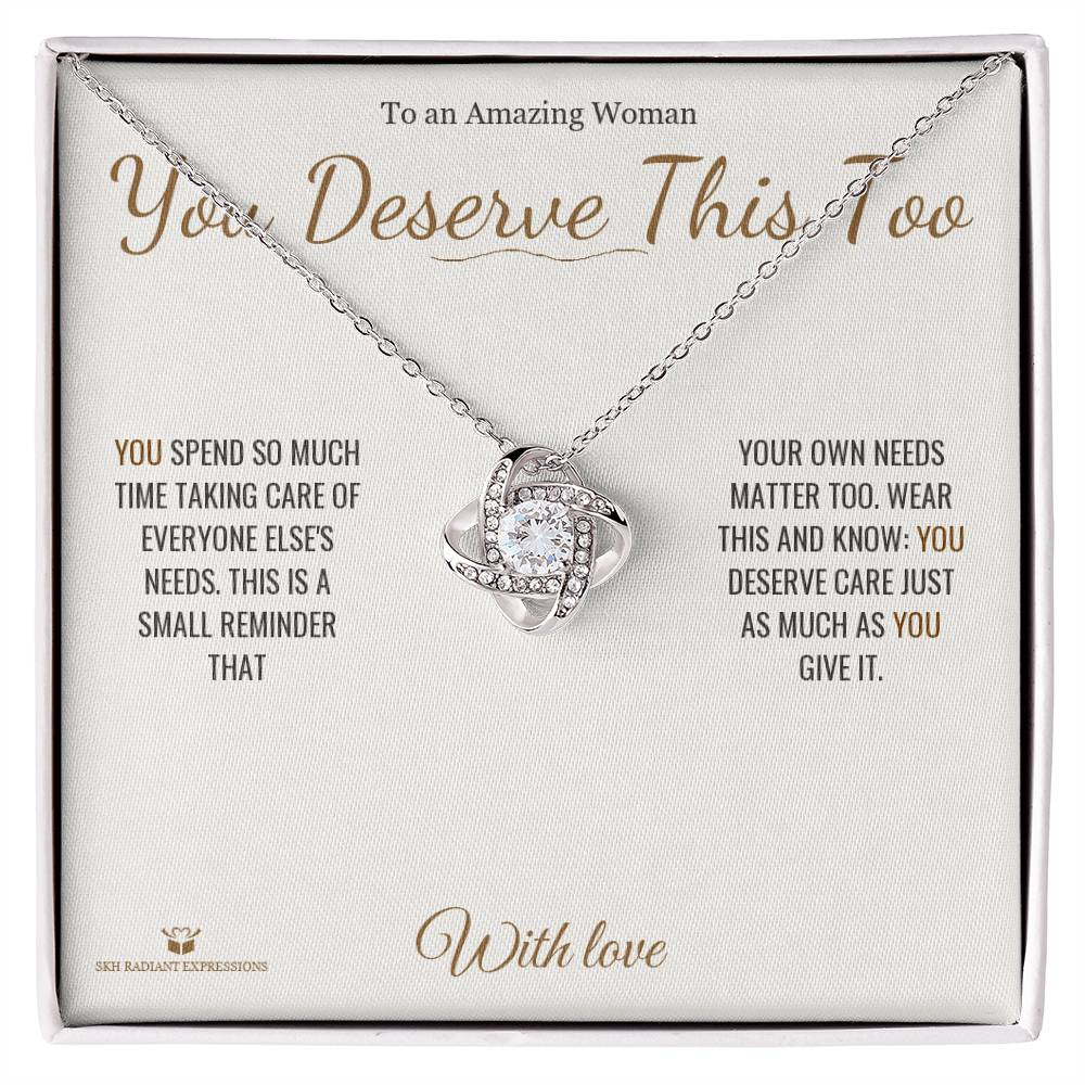 Personalized Love Knot Necklace for her