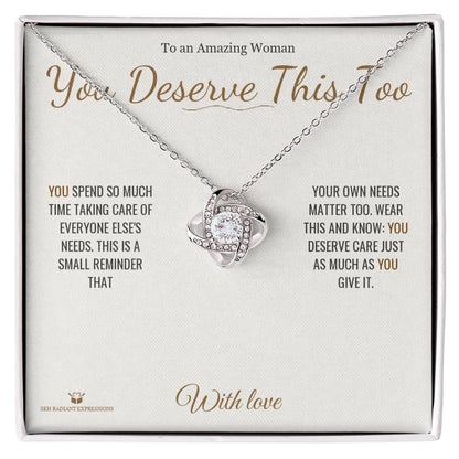 Personalized Love Knot Necklace for her