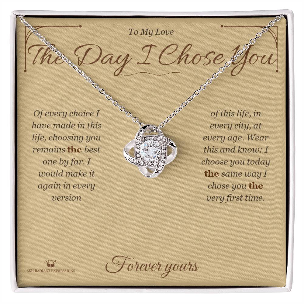 Personalized Love Knot Necklace for partner
