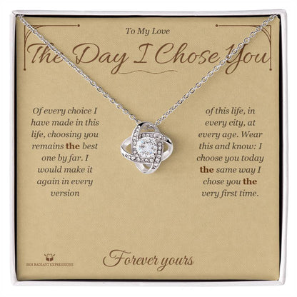 Personalized Love Knot Necklace for partner