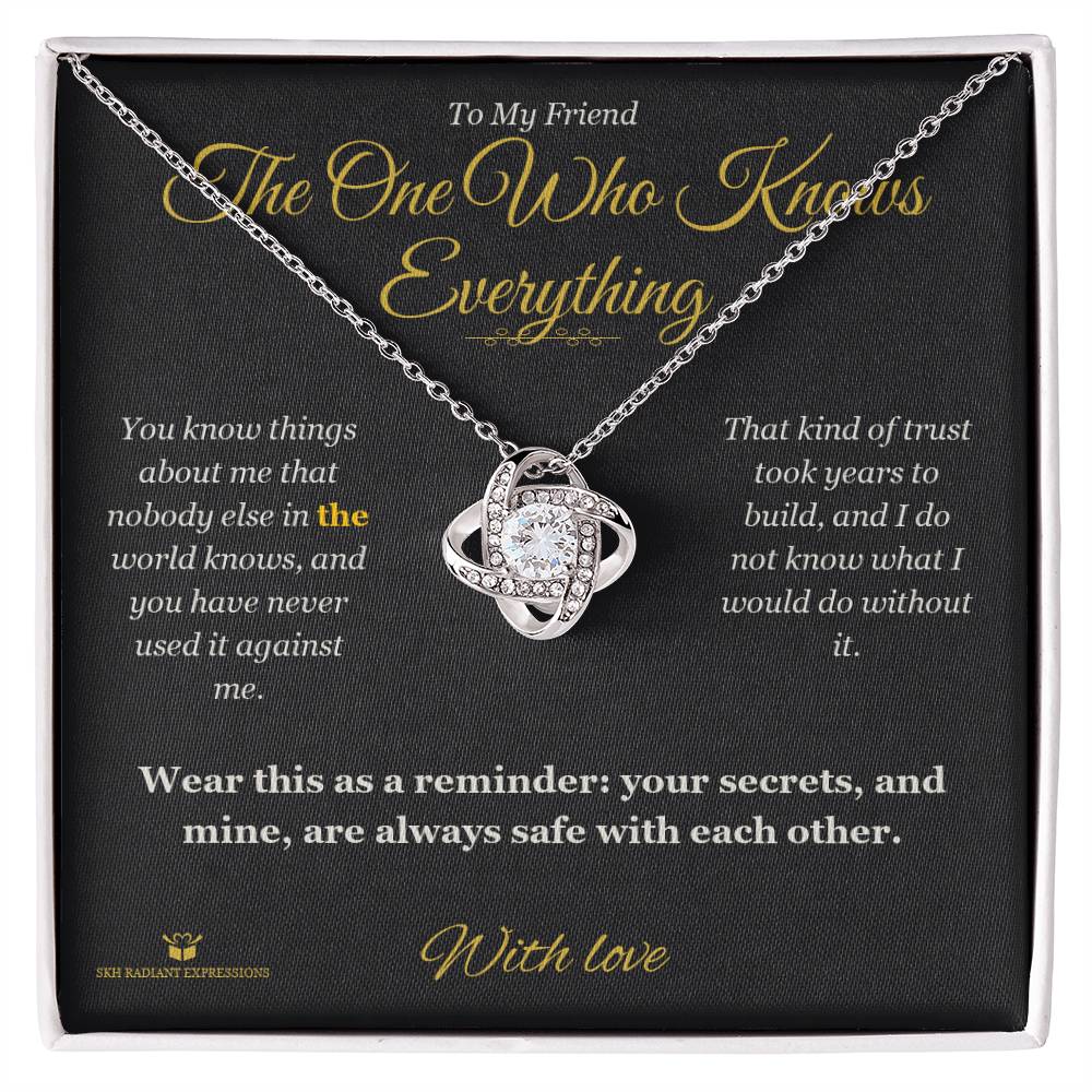 Personalized Love Knot Necklace for friend