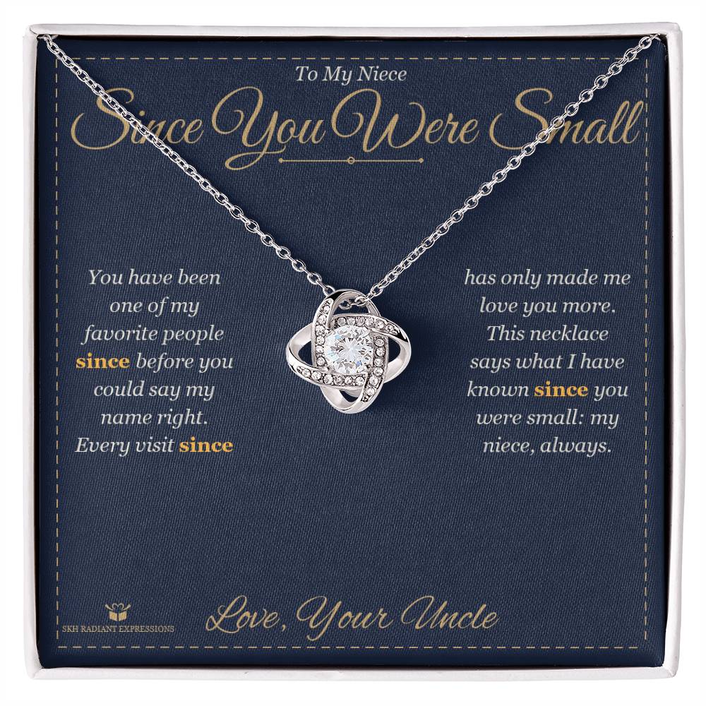 Personalized Love Knot Necklace for niece