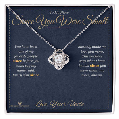 Personalized Love Knot Necklace for niece