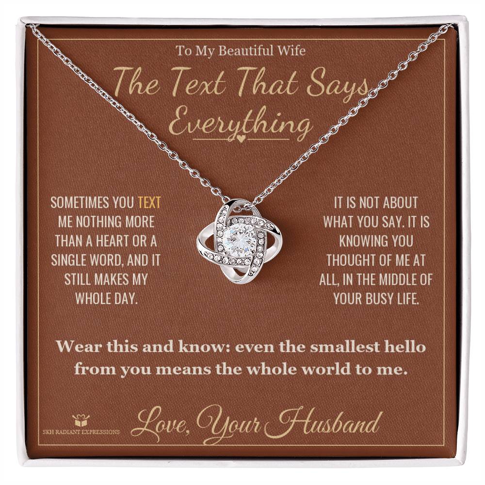 Meaningful gift for wife - The Text That Says Everything