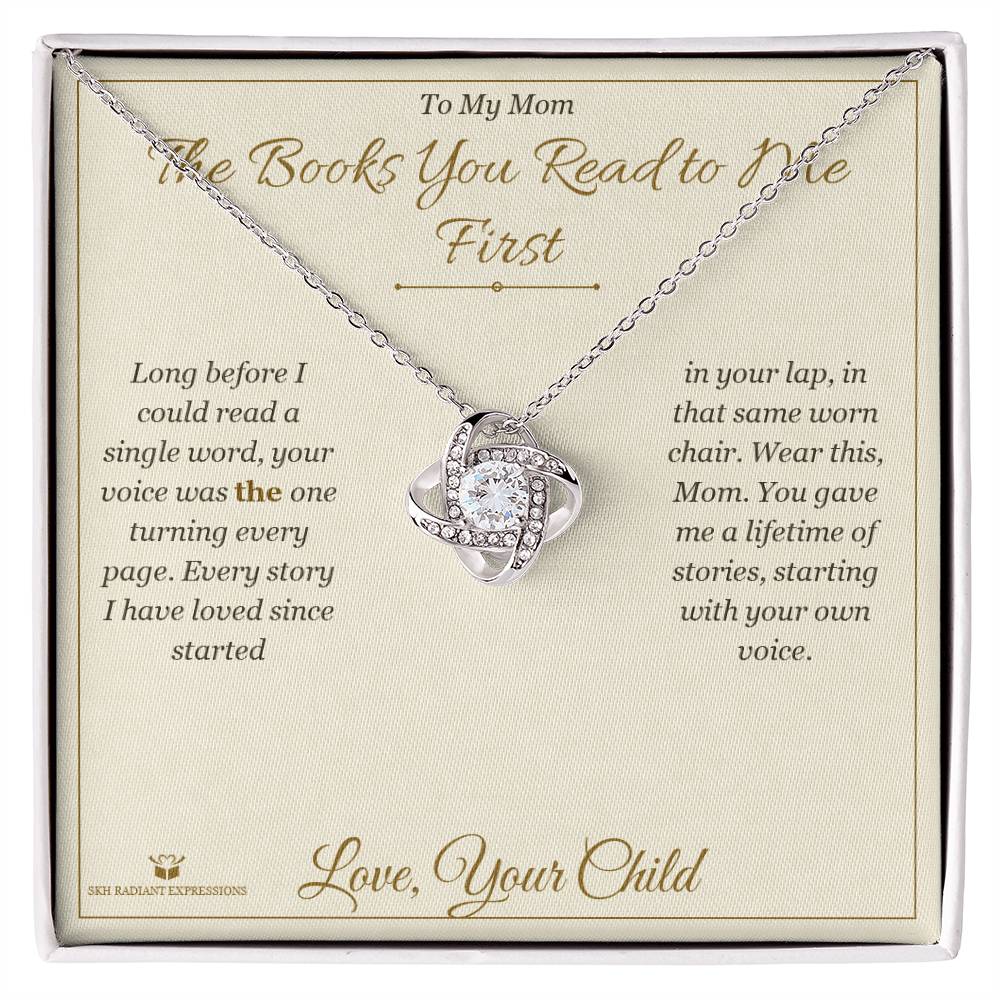 Personalized Love Knot Necklace for mom