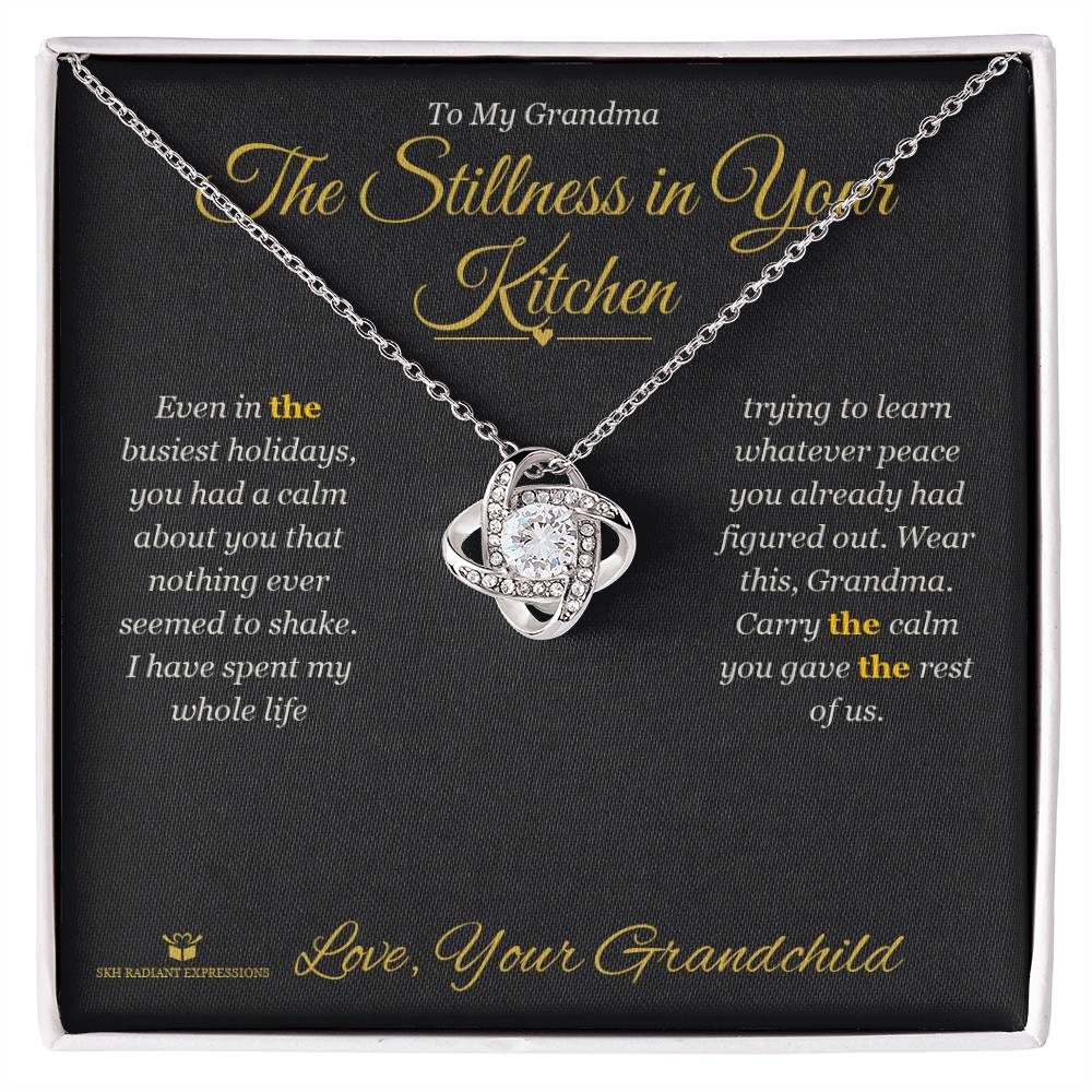 Personalized Love Knot Necklace for grandmother
