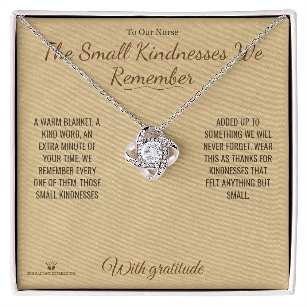 Personalized Love Knot Necklace for nurse