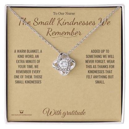 Personalized Love Knot Necklace for nurse