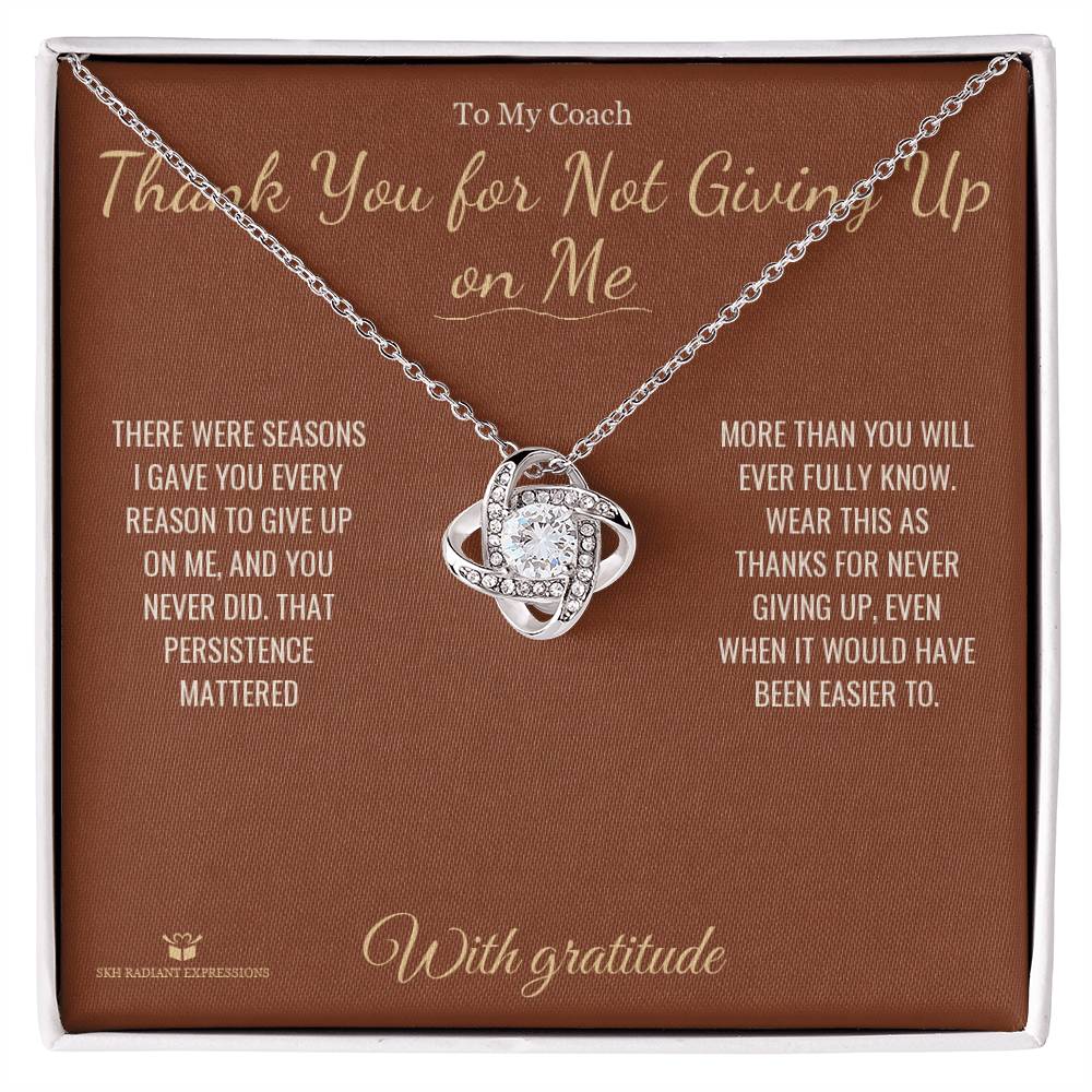 Personalized Love Knot Necklace for coach