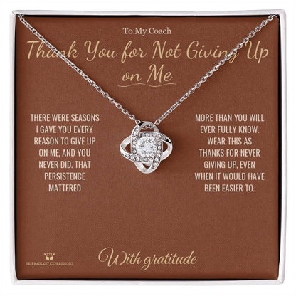 Personalized Love Knot Necklace for coach