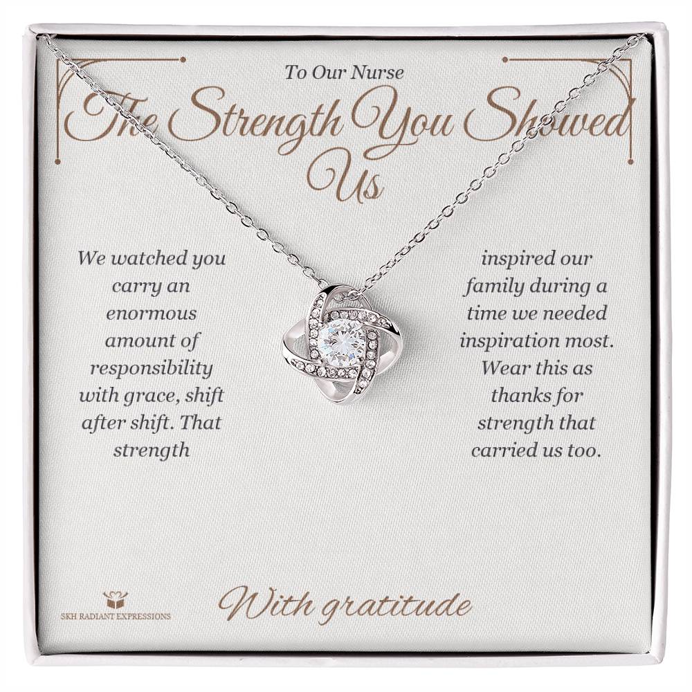 Personalized Love Knot Necklace for nurse
