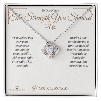 Personalized Love Knot Necklace for nurse
