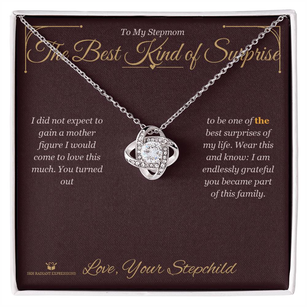 Personalized Love Knot Necklace for stepmom