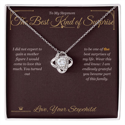 Personalized Love Knot Necklace for stepmom