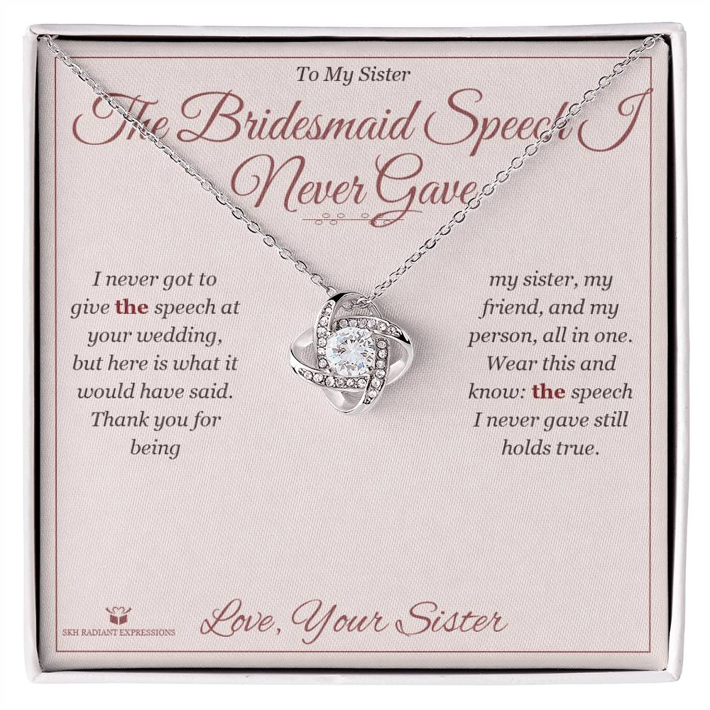 Meaningful gift for sister - The Bridesmaid Speech I Never Gave