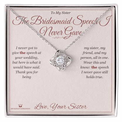 Meaningful gift for sister - The Bridesmaid Speech I Never Gave