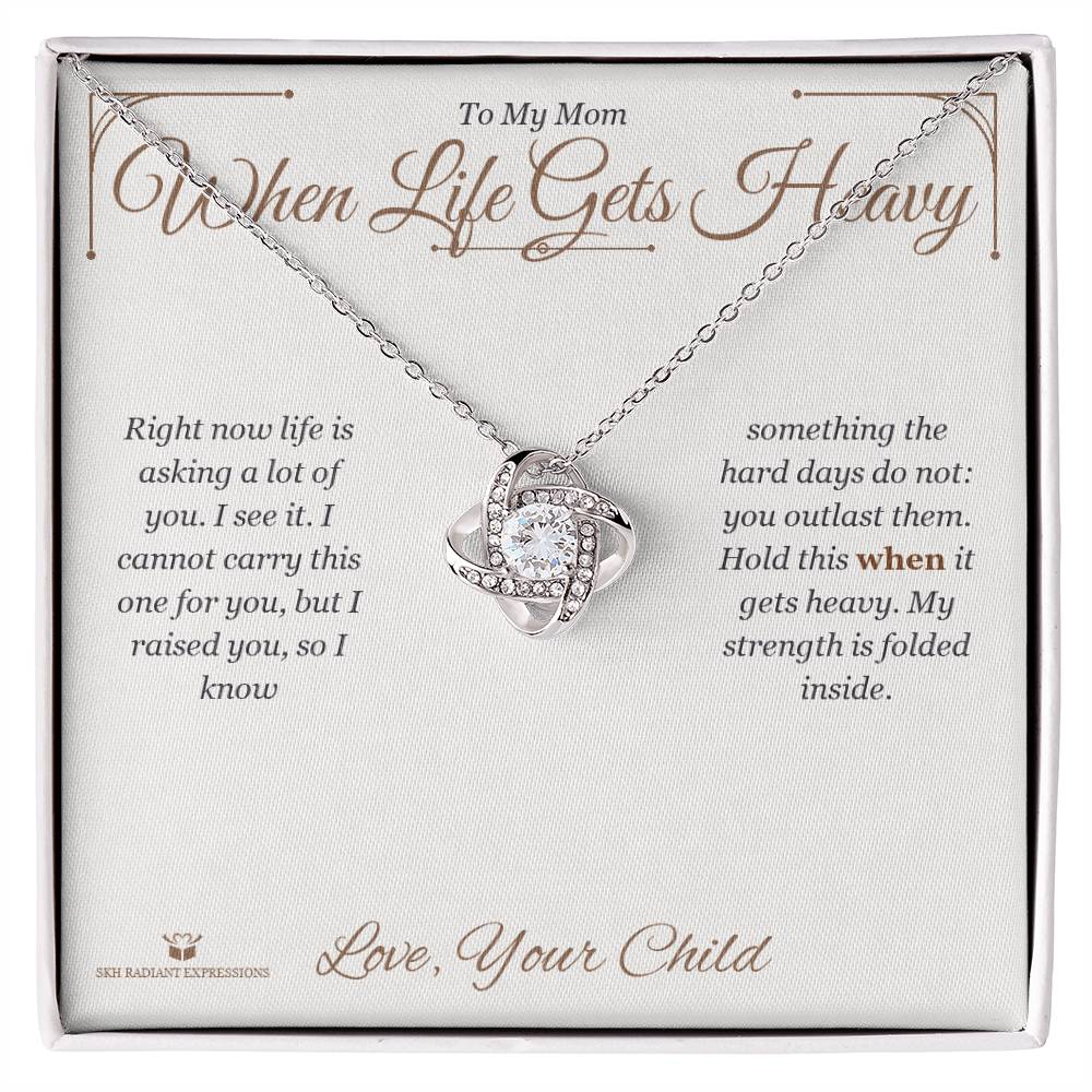 Personalized Love Knot Necklace for mom