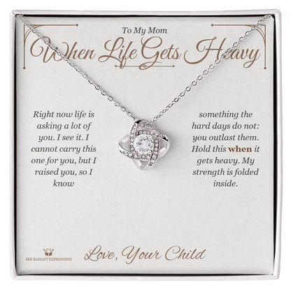 Personalized Love Knot Necklace for mom