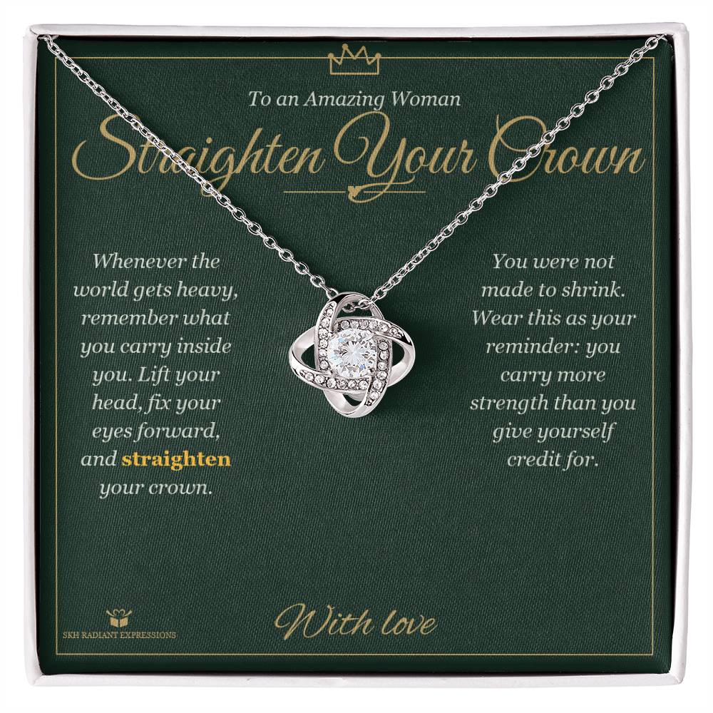 Personalized Love Knot Necklace for grandmother